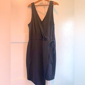 A New Day • V-neck Wrap Dress • Black